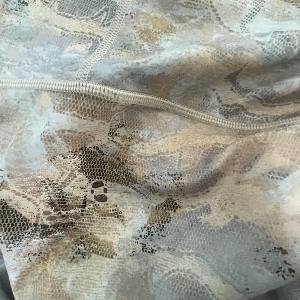 Athleta Elation Gilded Metallic Marble Leggings Medium 25” Ultra High Rise - Picture 6 of 13